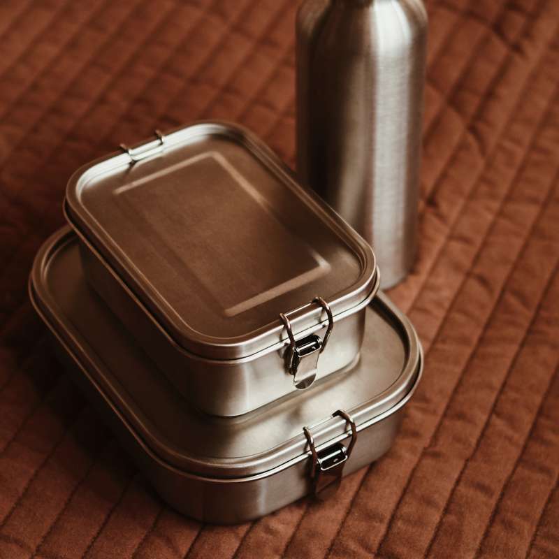 HAPS Nordic Lunch box - Acciaio Inossidabile con divisore - Steel 