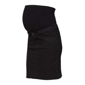 Mamalicious Lola Denim Skirt - Black 