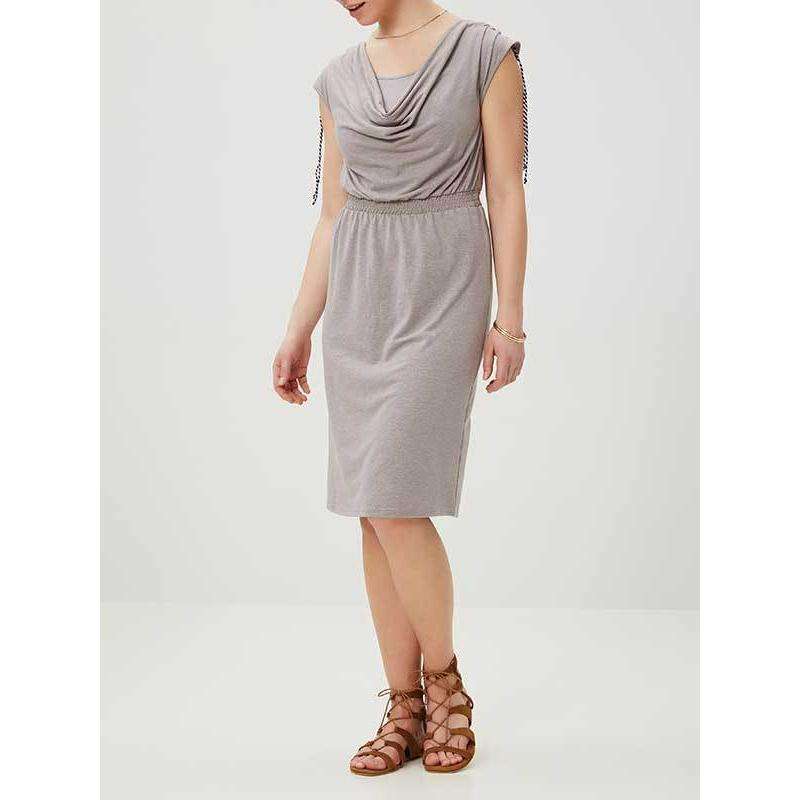 Mamalicious Vestito Ventekjole Twisty Jersey - Grigio Melange 