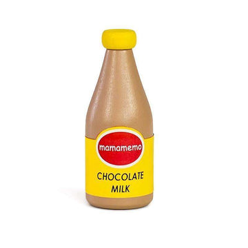 MaMaMeMo Nourriture en bois - Lait au chocolat en bouteille 