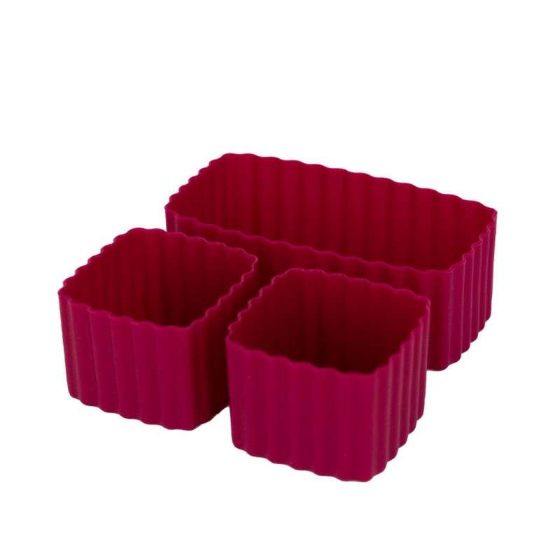 MontiiCo Mix Bento Silicone Cups - 3 pcs. - Crimson 