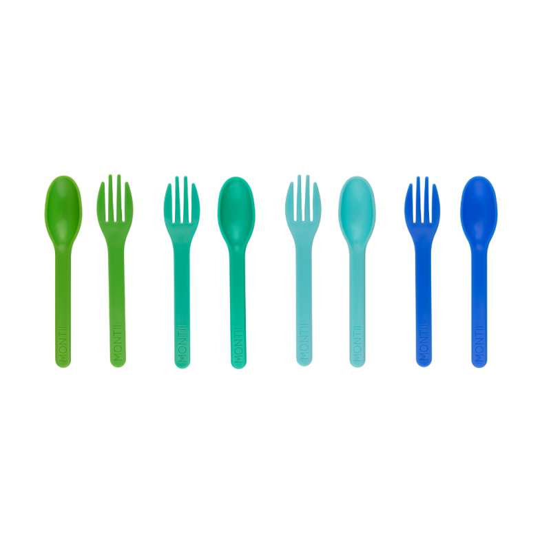 MontiiCo Out & About Cutlery - 4 sets. - Blueberry 