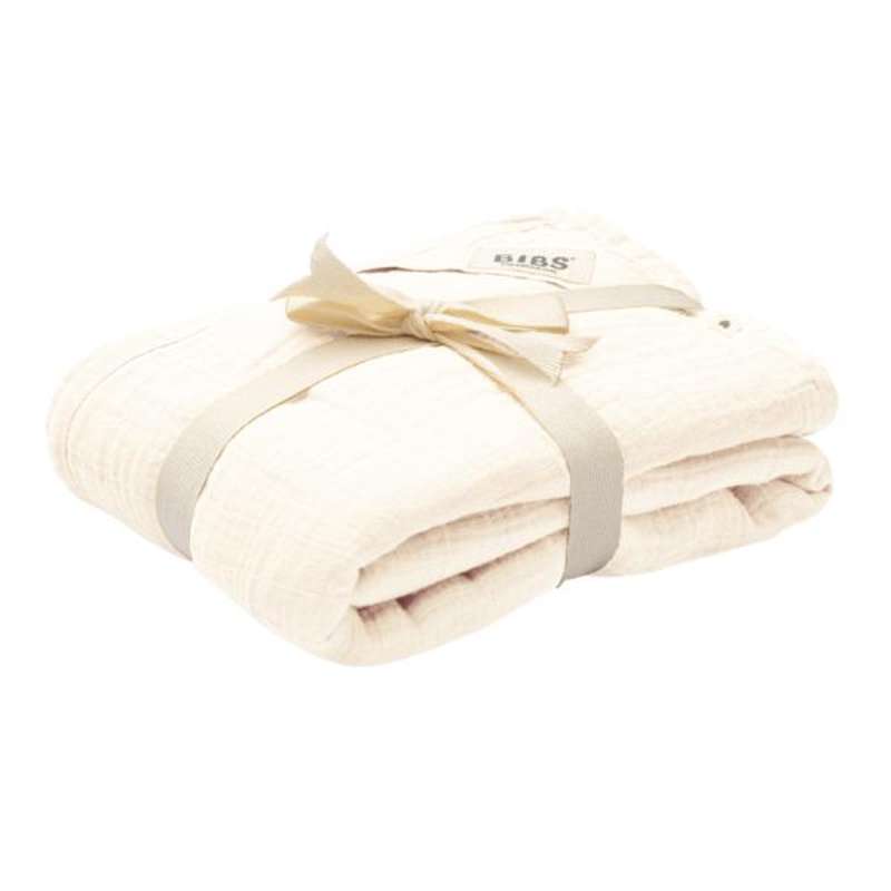 BIBS Schlaf - Musselin Babydecke - 120x120 cm. - Elfenbein 