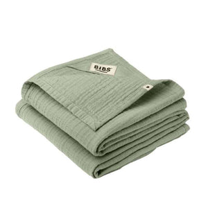 BIBS Sleep - Langes en mousseline Lot de 2 - 70x70 cm. - Sage