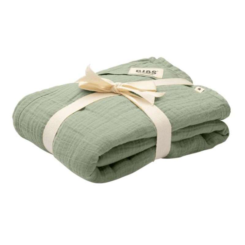 BIBS Schlaf - Musselin Babydecke - 120x120 cm. - Salbei 