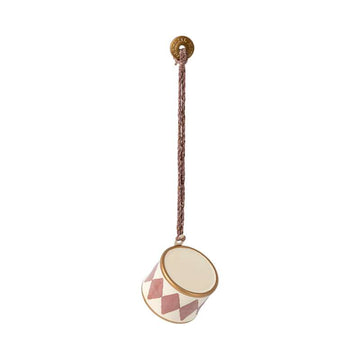 Maileg Ornamento Natalizio in Metallo - Tamburo - Piccolo - Viola Chiaro 