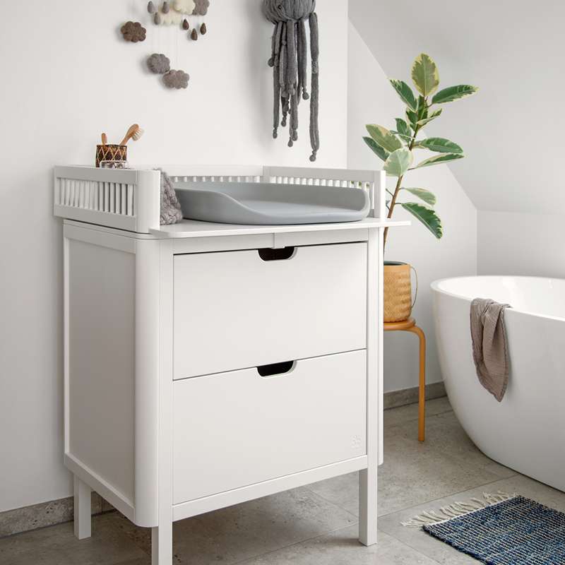Sebra The changing table with drawers - Classic White - Bundle 3 
