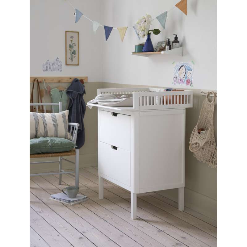 Sebra Changing table with drawers - Classic White - Bundle 2 