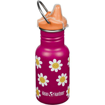 Klean Kanteen Classic Bottiglia d'Acqua - Kid SippyCap - 355ml - Fiori Felici 