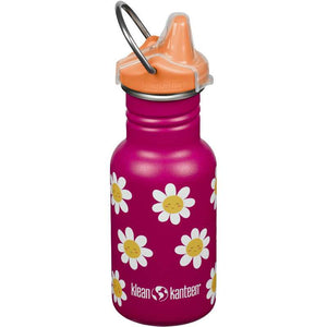 Klean Kanteen Classic Sticlă de băut - Kid SippyCap - 355ml - Flori Fericite 