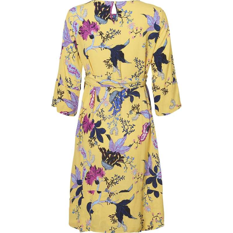 Waiting dress with Print - Yellow 