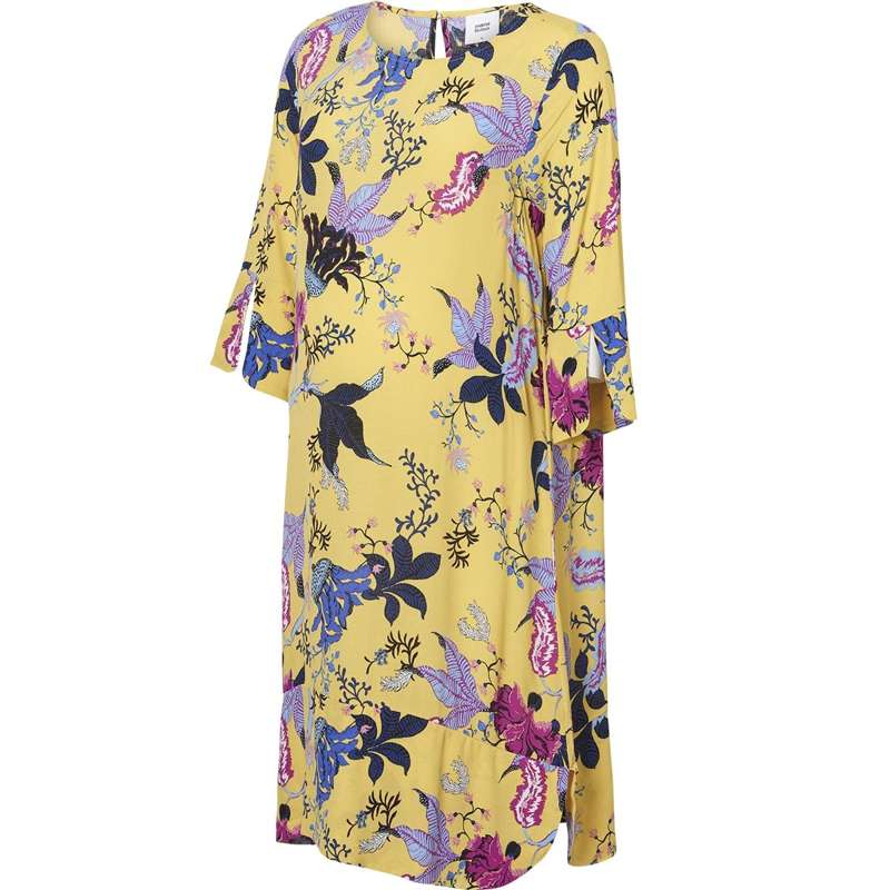 Waiting dress with Print - Yellow 