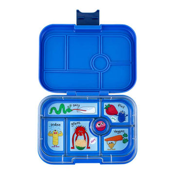 Yumbox Lounaskotelo - Alkuperäinen - 6 lokeroa - Surf Blue/Hauskat Monsters 