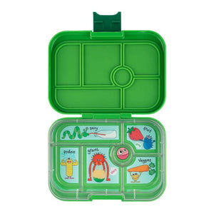 Yumbox Brotdose - Original - 6 Fächer - Jurassic Green/Lustige Monster 