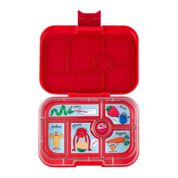 Yumbox Boîte à lunch - Originale - 6 compartiments - Wow Red/Monstres Drôles 