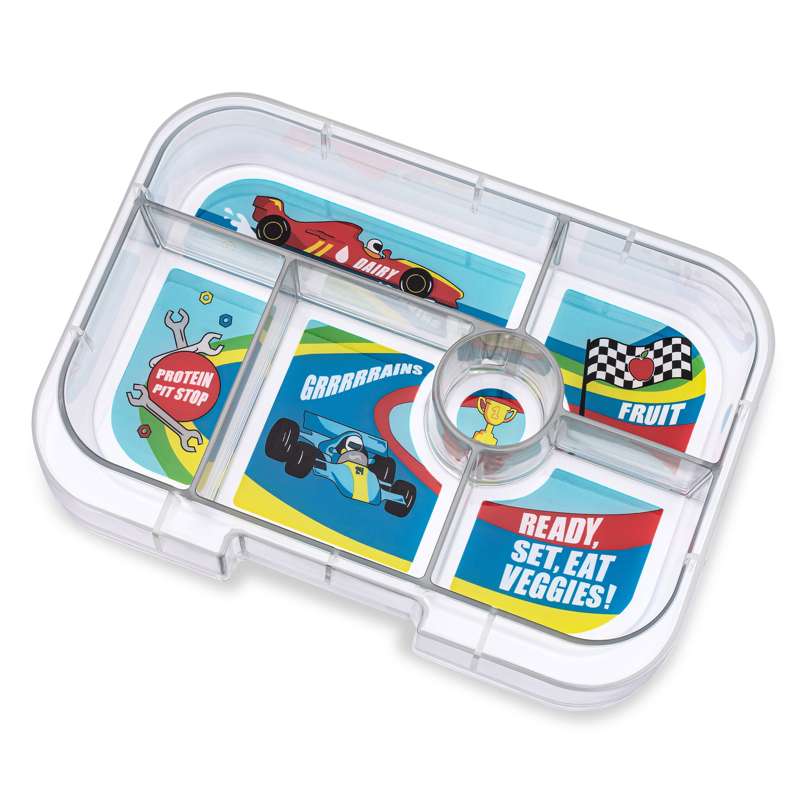 Yumbox Bandeja de serviço - Bandeja Original - 6 compartimentos - Carros de Corrida 