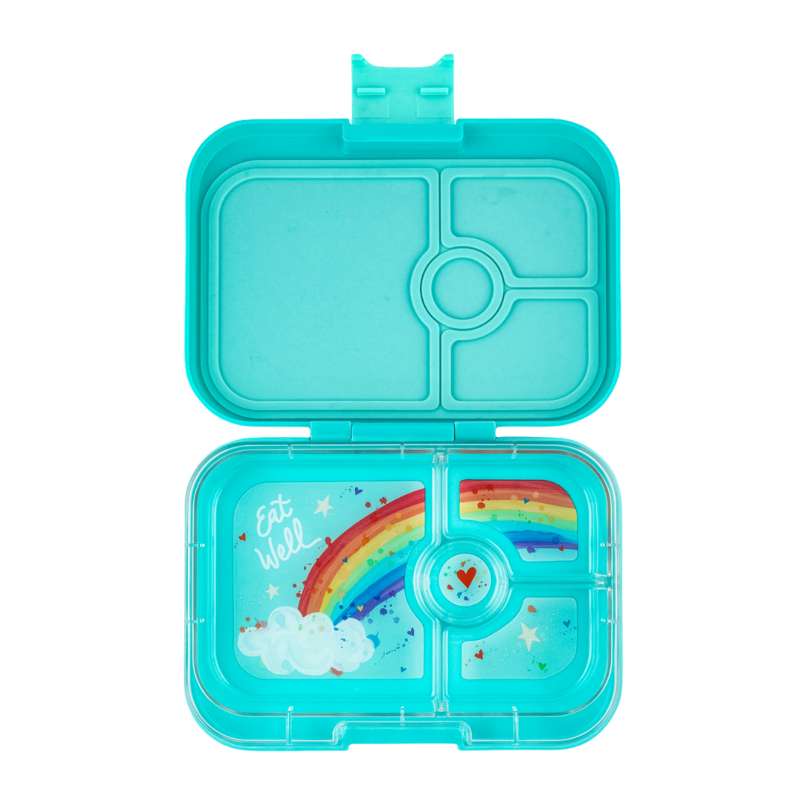 Yumbox Kutija za ručak - Panino - 4 odjeljka - Misty Aqua/Rainbow 