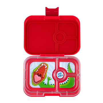 Yumbox Matboks - Panino - 4 rom - Wow Rød/Dinosaur 