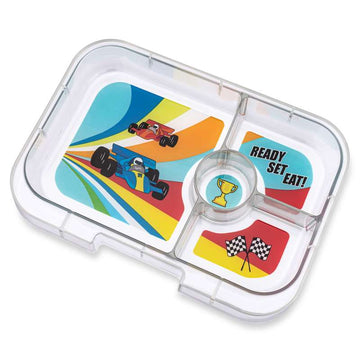 Yumbox Δίσκος σερβιρίσματος - Panino Tray - 4 θάλαμοι - Αυτοκίνητα αγώνων 