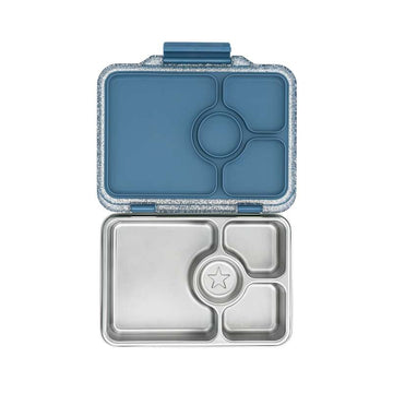 Yumbox Fiambrera - Acero Inoxidable Presto - 4 compartimentos - Azul Brillante París 