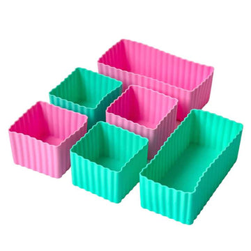 Yumbox - Silicone molds for the lunch box - 6 pcs. - Pink/Aqua 