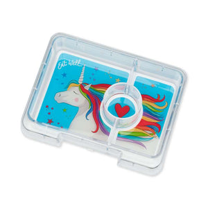 Yumbox Einsatzschale - Minisnack-Tablett - 3 Fächer - Magischer Einhorn 