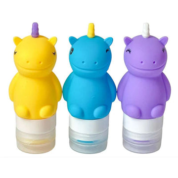 Yumbox Accessoires - Squeezy Unicorns Bouteilles de sauce - 3 pièces. 