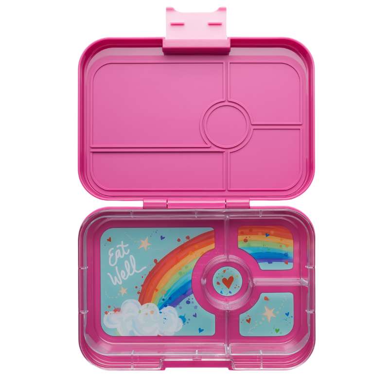 Yumbox Scatola per il pranzo - Tapas XL - 4 scomparti - Mailbu Viola/Arcobaleno 