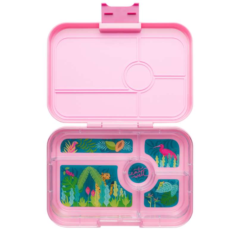 Yumbox Caixa de almoço - Tapas XL - 5 compartimentos - Capri Pink/Jungle Pastel 