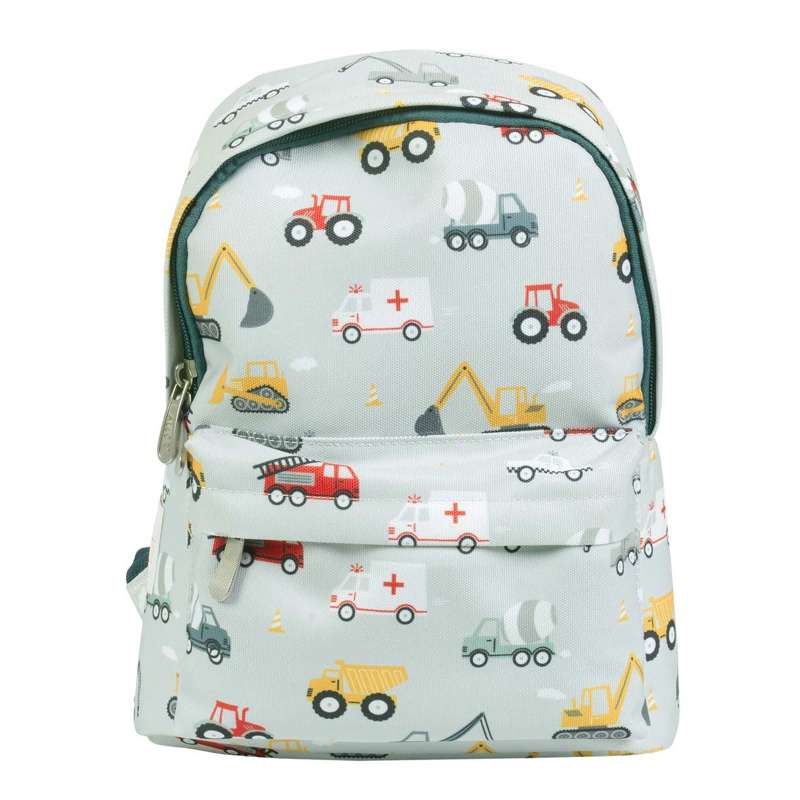 A Little Lovely Company Children's Backpack - Vehicles - Blue