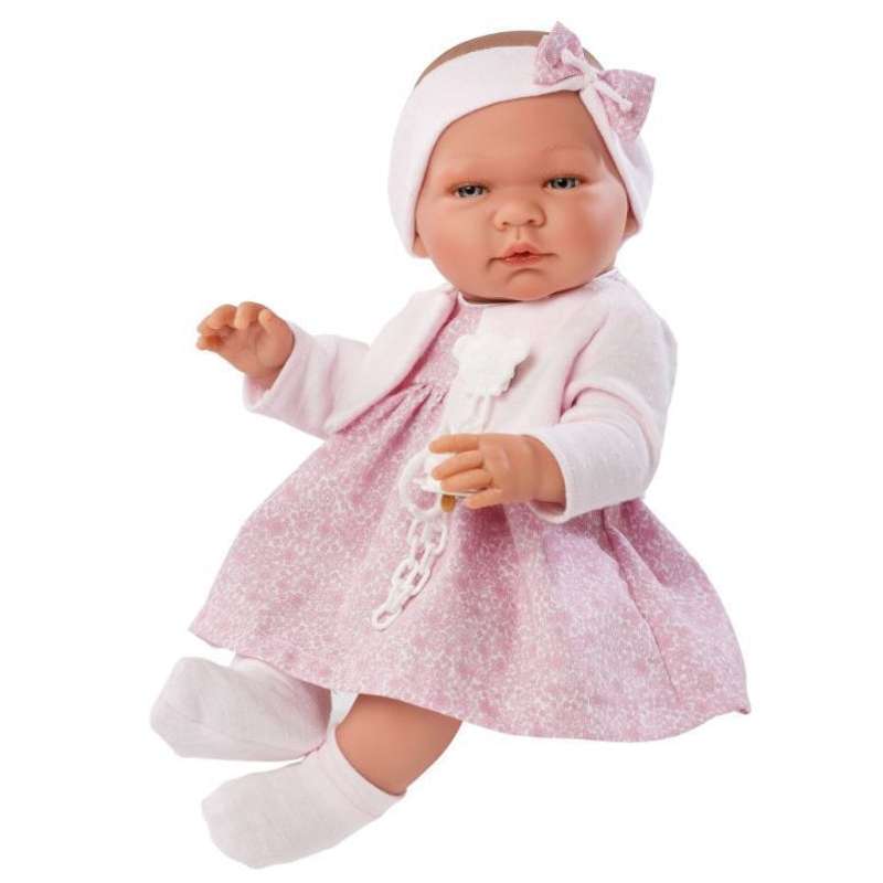 Asi Maria Doll - Floral Dress with cardigan and headband (43 cm.)