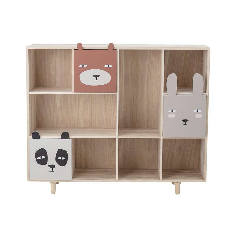 Bloomingville Bookcase with Drawers - Emperor Tree - Gray