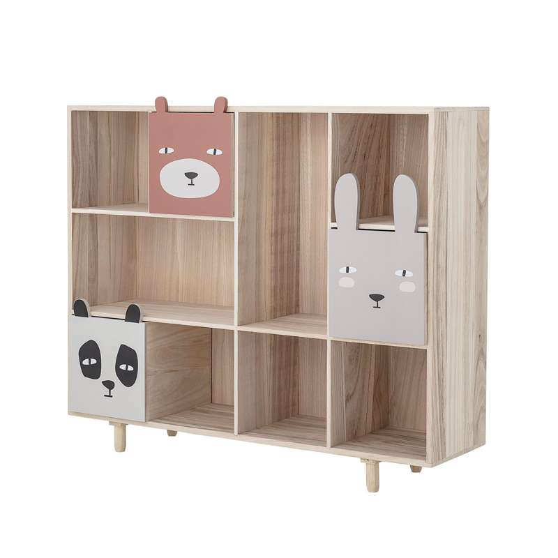 Bloomingville Bookcase with Drawers - Emperor Tree - Gray