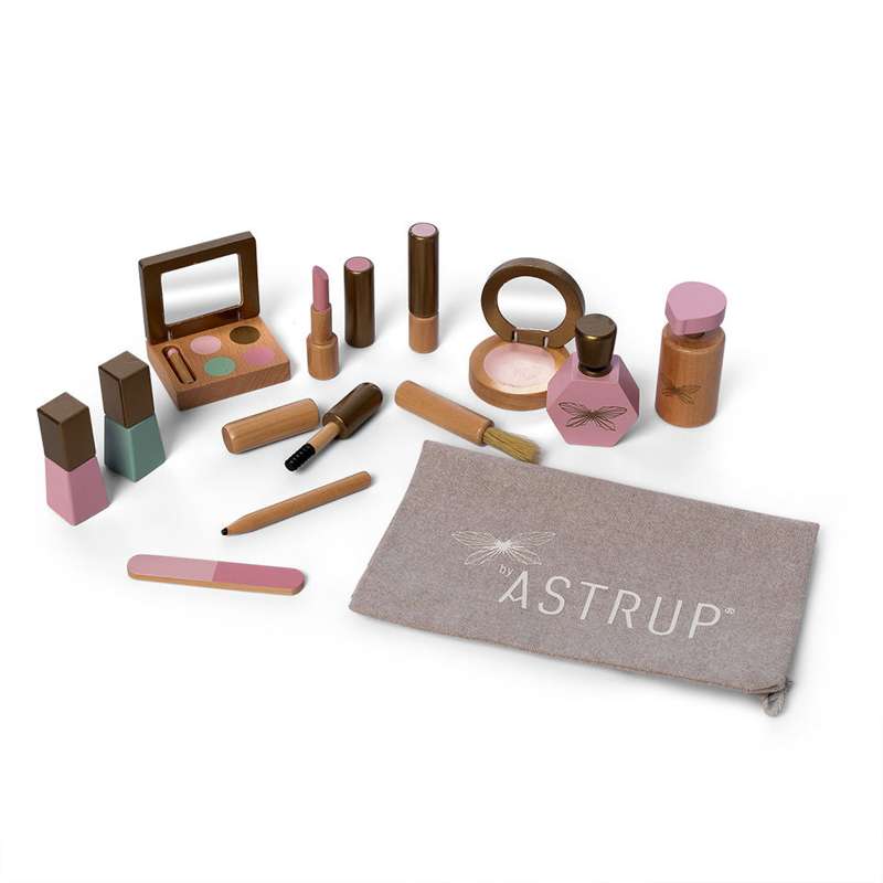 Astrup Makeup set in wood - 13 pieces