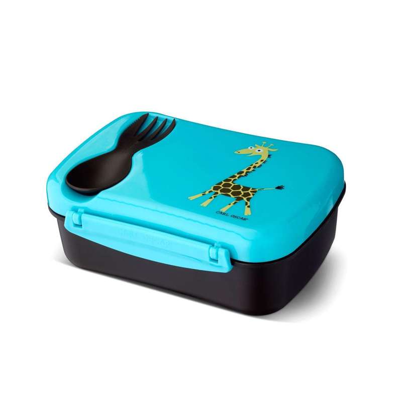 Carl Oscar Lunchbox with Cooling Element - Giraffe (Turquoise)