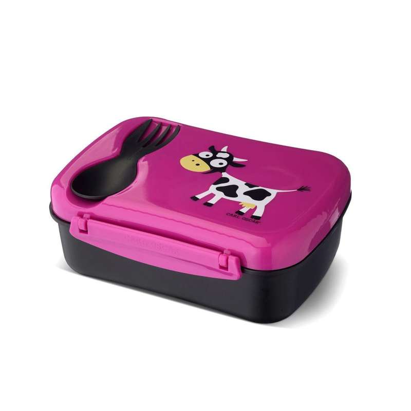 Carl Oscar Lunchbox with Cooling Element - Cow (Purple)