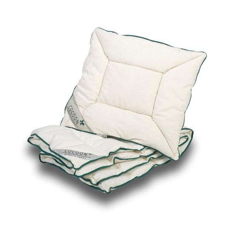 Cocoon Company Organic Kapok 70x100 cm baby duvet and pillow set
