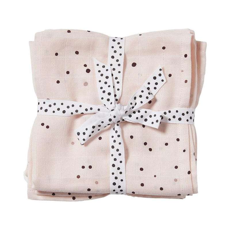 Done by Deer Burp cloth 2-pack Dreamy dots - Powder