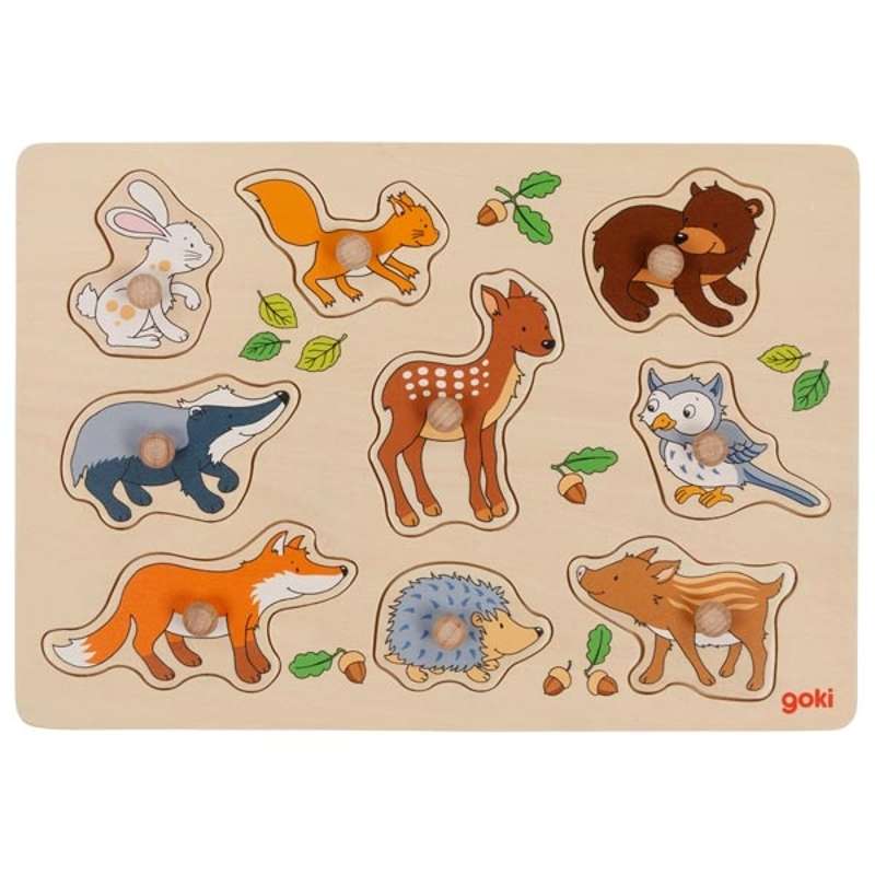 Goki Lift out puzzle - Forest animals