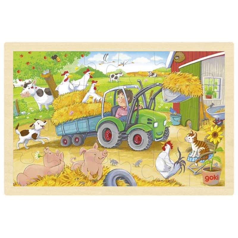 Goki Puzzle - small tractor