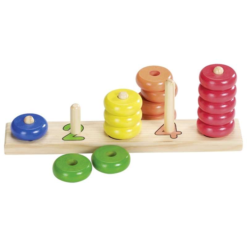 Goki Learn to count with wooden rings