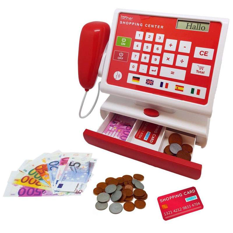 Cash register with accessories