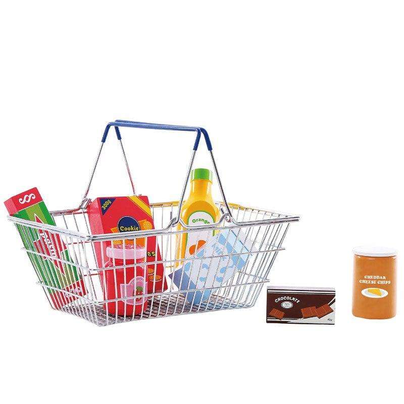 Kid'oh Playfood shopping basket with items