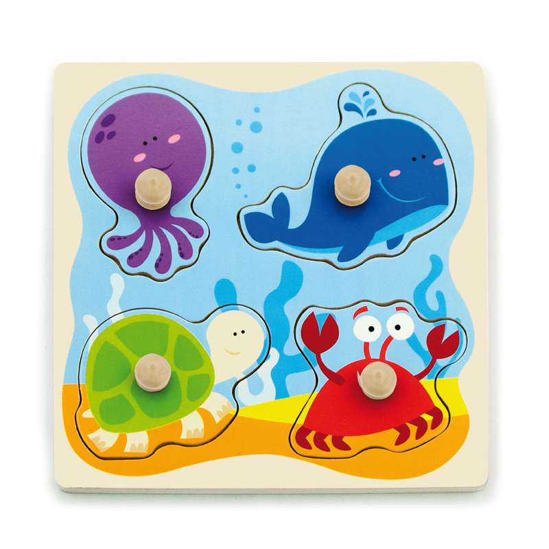 Kid'oh Wooden Puzzle with Sea Animals