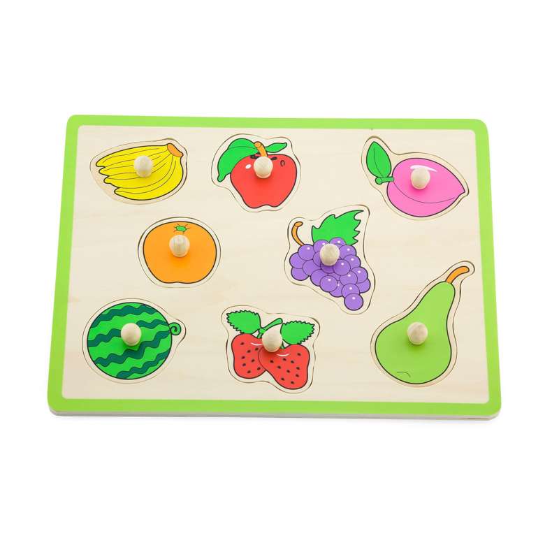 Kid'oh Wooden Toy knob puzzle with fruit