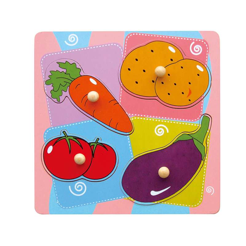Kid'oh Wooden Toy Vegetable Knob Puzzle