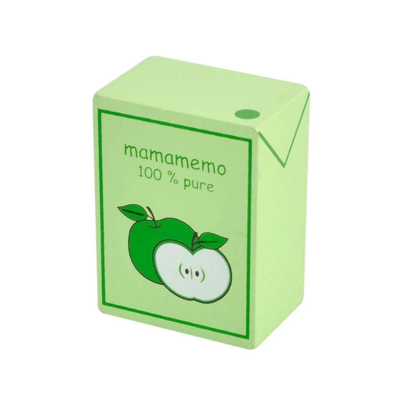 MaMaMeMo Wooden Play Food - Juice Box (apple)