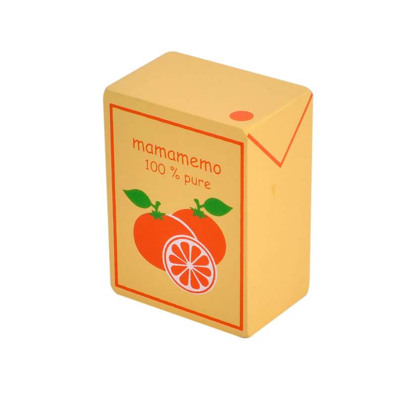 MaMaMeMo Wooden Play Food - Juice Box (orange)