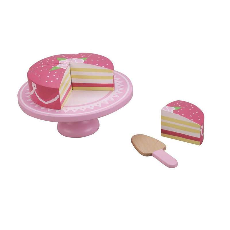 MaMaMeMo Wooden Play Food - Princess Cake (pink)