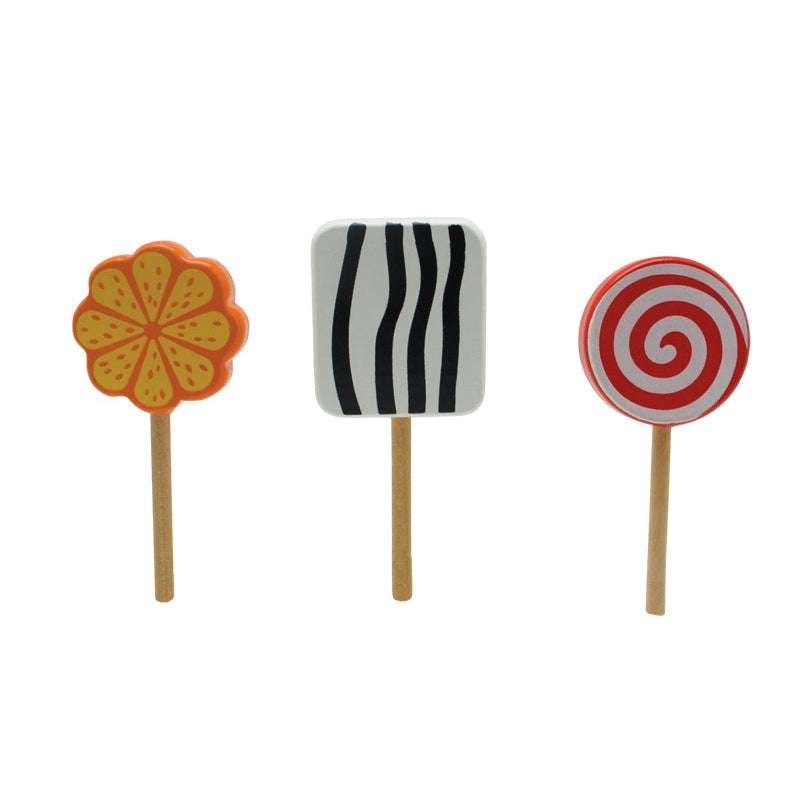 MaMaMeMo Wooden Play Food - Lollipops (3 pieces)